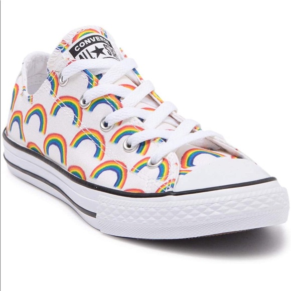Converse Shoes - CONVERSE NEW ALL STAR CHUCK TAYLOR RAINBOW WHITE SNEAKERS 8
